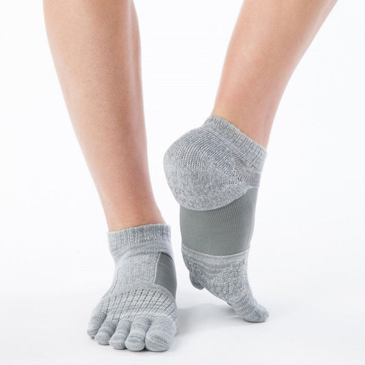 knitido ラン・エアークッション マーブルメッシュ アンクル 5本指ソックス 27-29cm