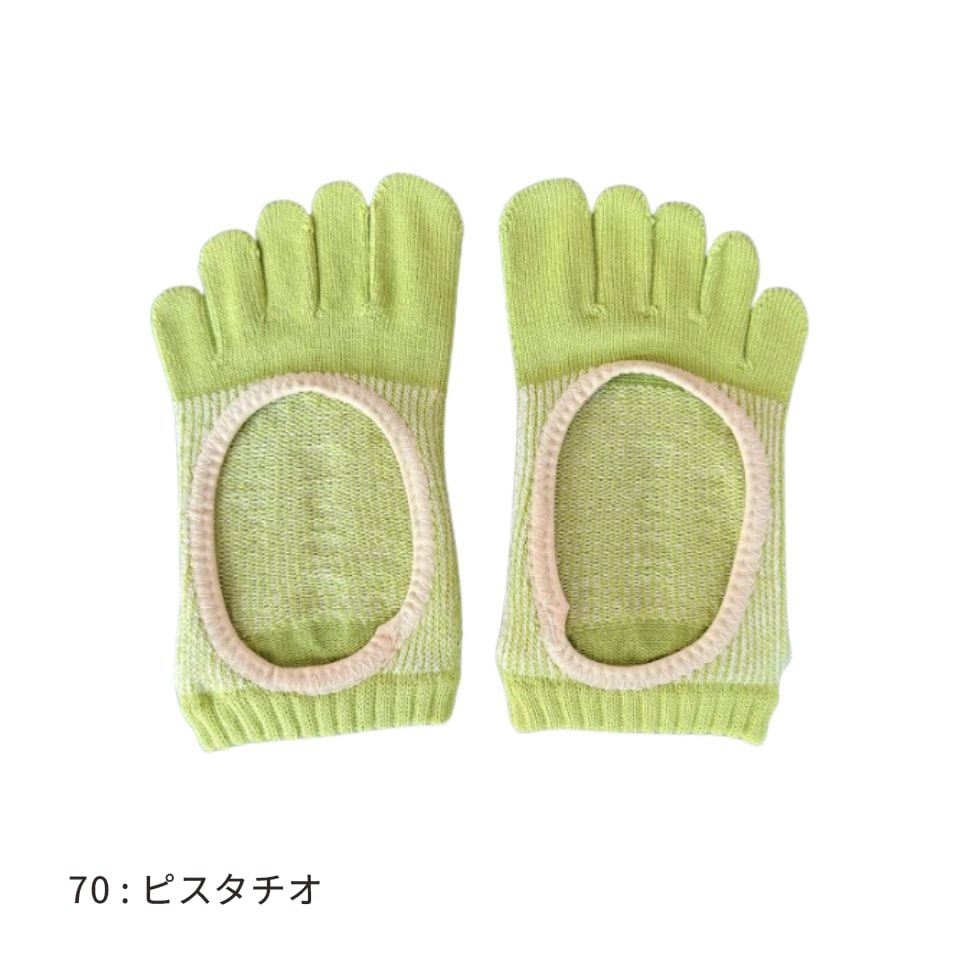 knitido コアグリップ ラメ ピンストライプ カバー 5本指ソックス 23-25cm