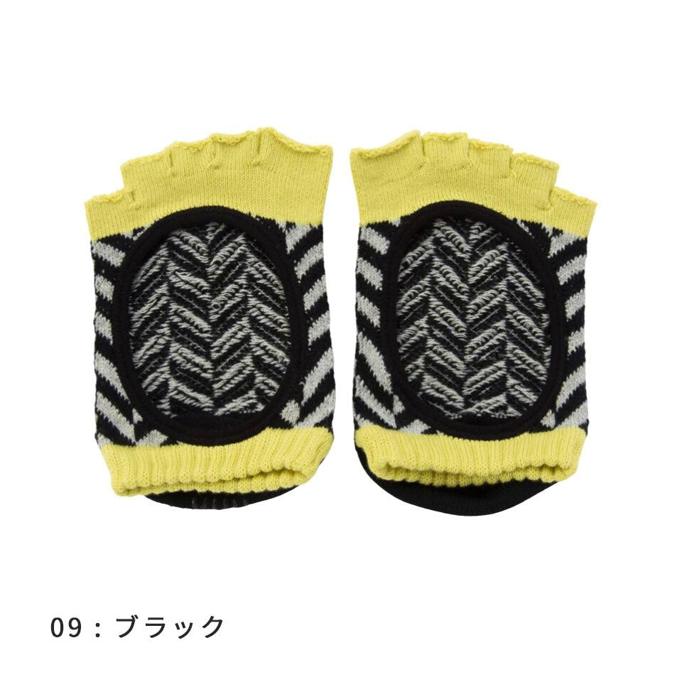 knitido コアグリップ ヘリンボーン カバー 指なし 5本指ソックス 23-25cm