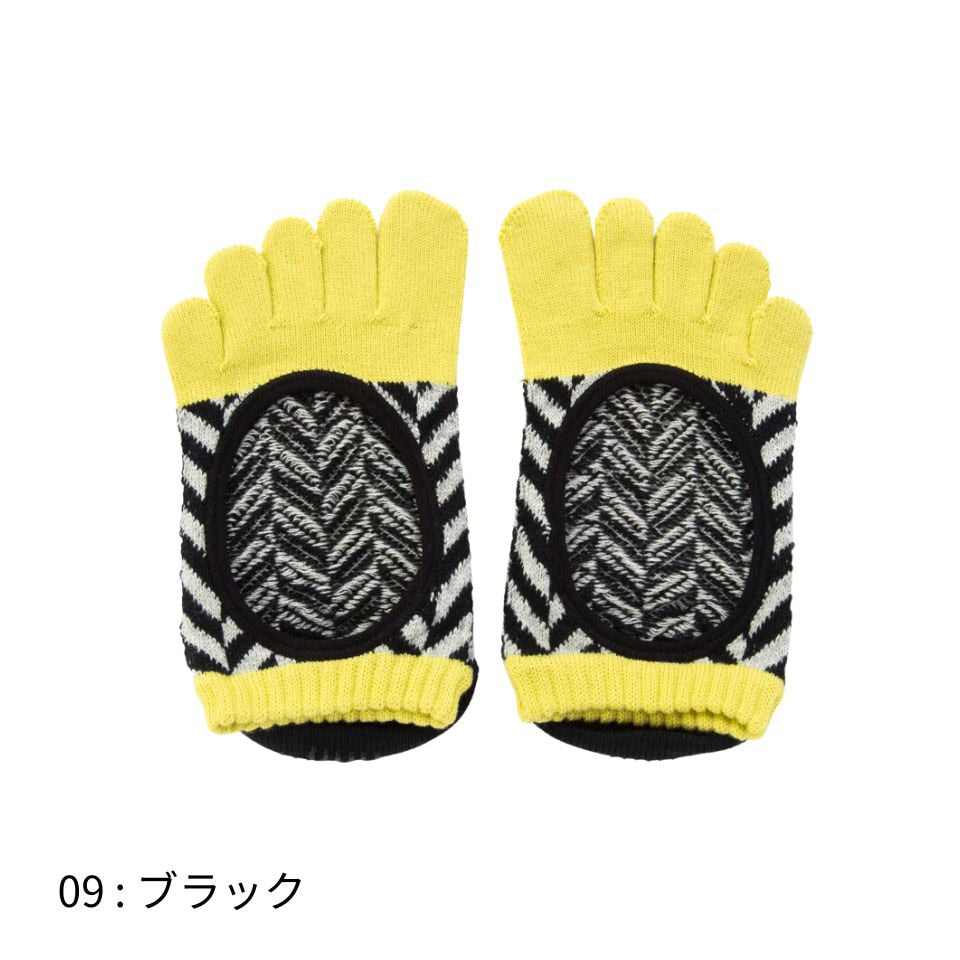 knitido コアグリップ ヘリンボーン カバー 5本指ソックス 23-25cm