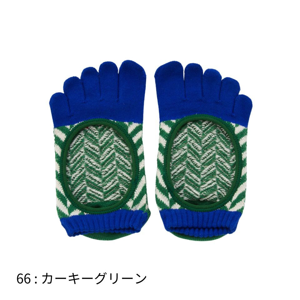 knitido コアグリップ ヘリンボーン カバー 5本指ソックス 23-25cm