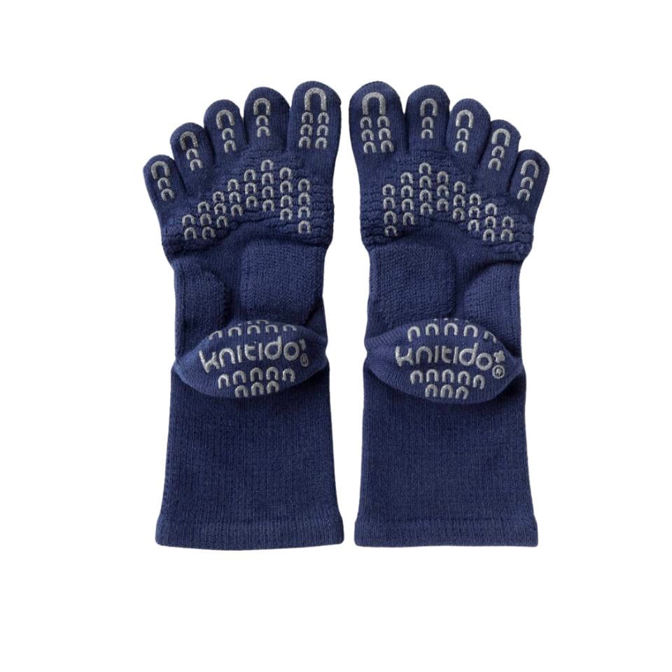 knitido ベーシック・エアークッション ロークルー 5本指ソックス 25-27cm