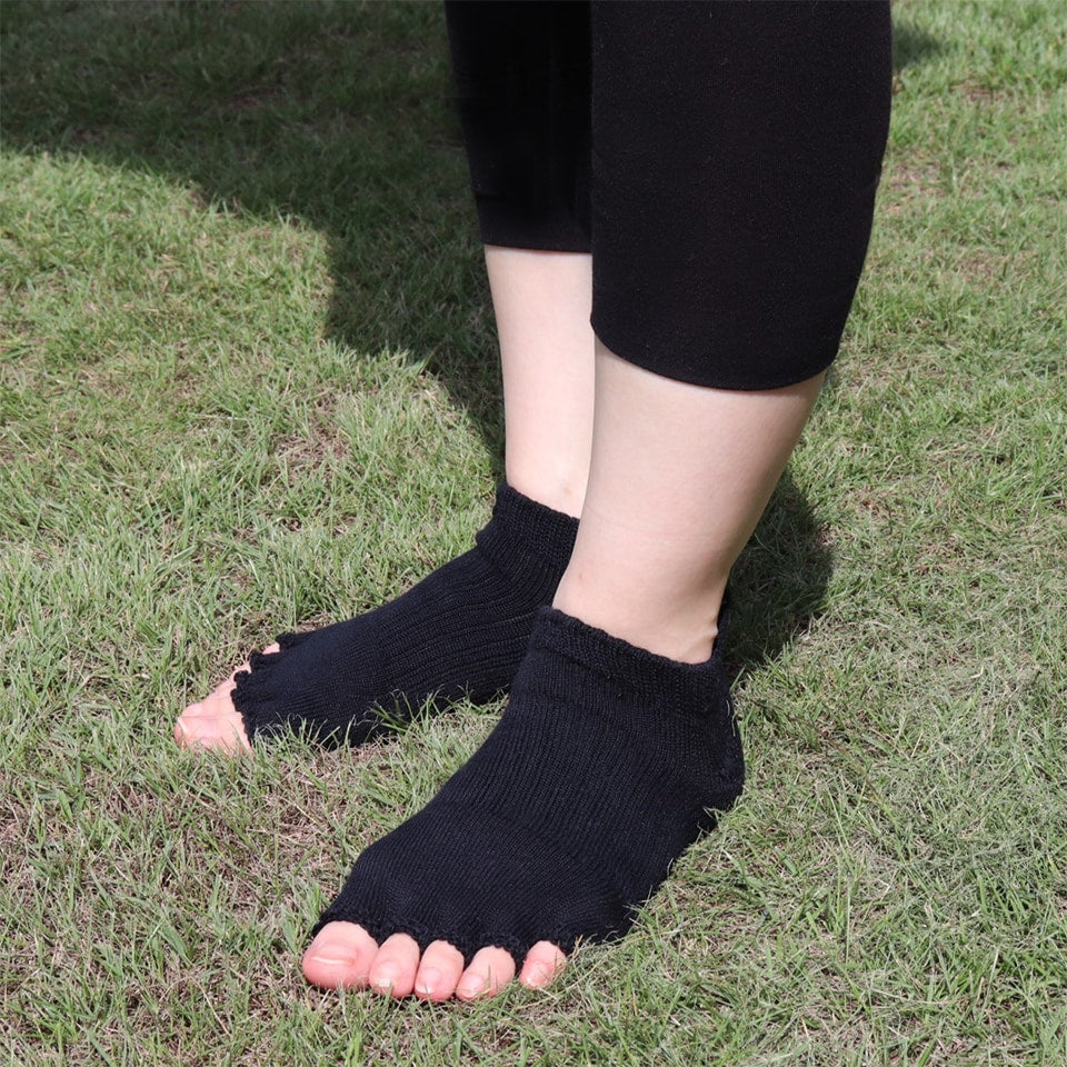 knitido ビューティー・エアークッション アンクル 指なし 5本指ソックス 23-25cm