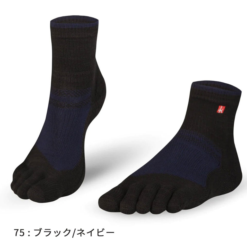 knitido EU ハイキング ロークルー 5本指ソックス 23-25cm
