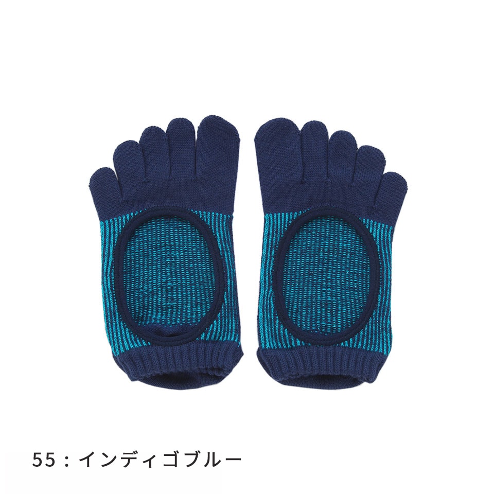 knitido コアグリップ ラメ ピンストライプ カバー 5本指ソックス 23-25cm