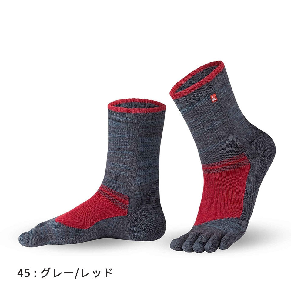 knitido EU ハイキング ハイクルー 5本指ソックス 23-25cm