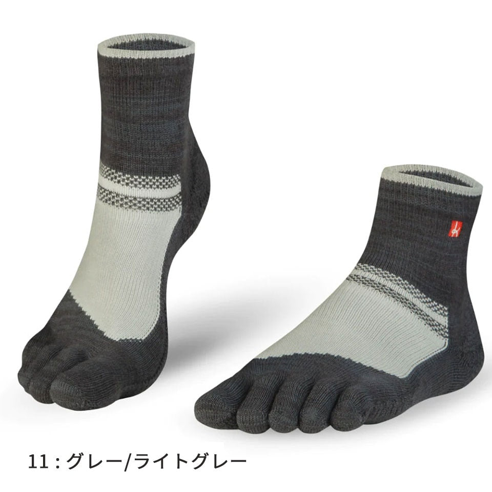 knitido EU ハイキング ロークルー 5本指ソックス 23-25cm