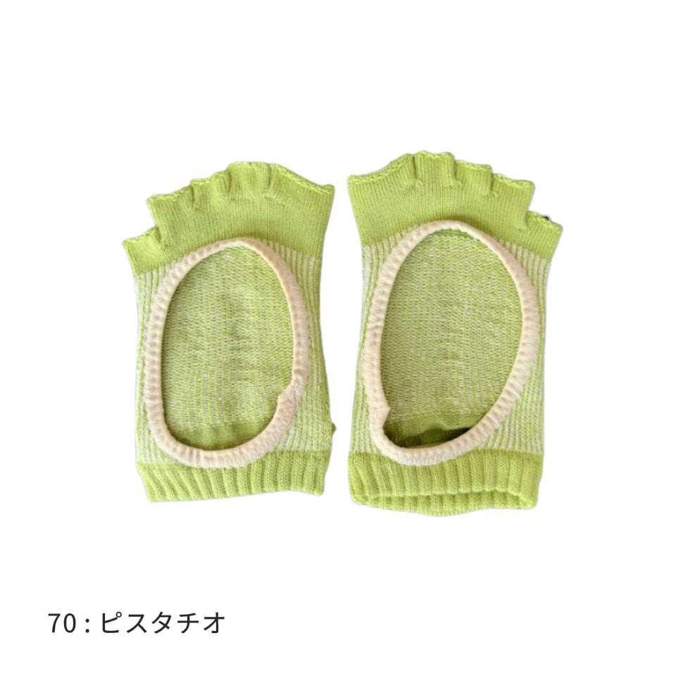 knitido コアグリップ ラメ ピンストライプ カバー 指なし 5本指ソックス 23-25cm
