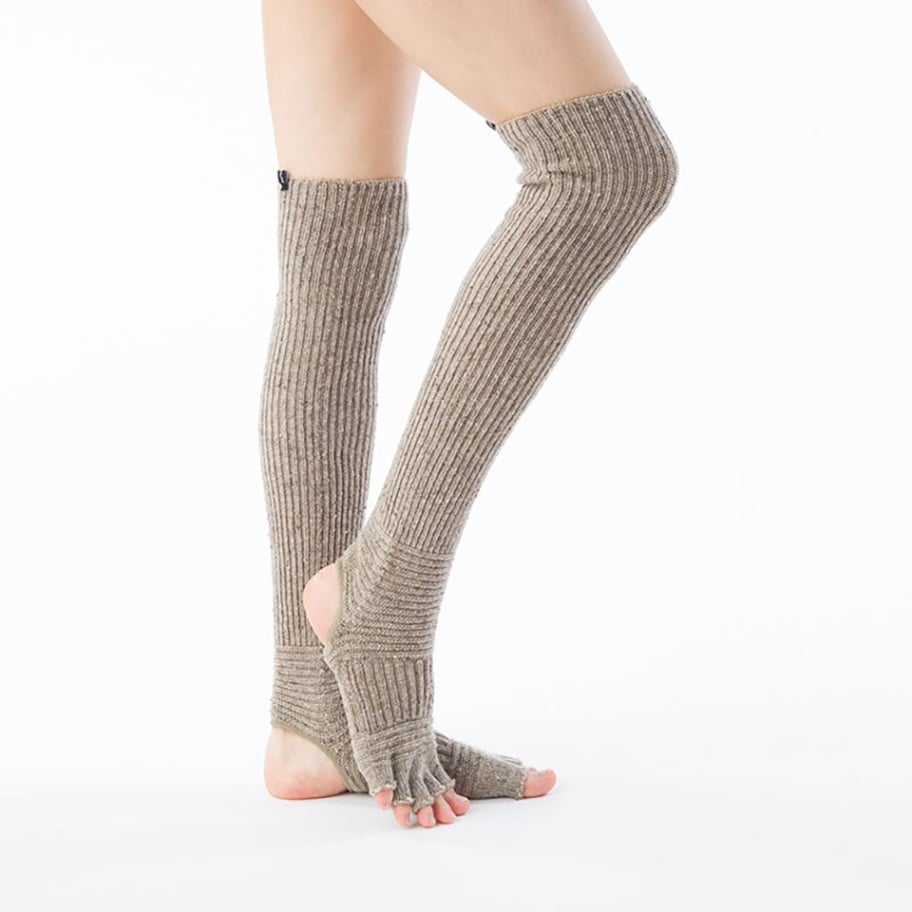 knitido ウール混 ネップ  リブ ロングトレンカ 23-25cm