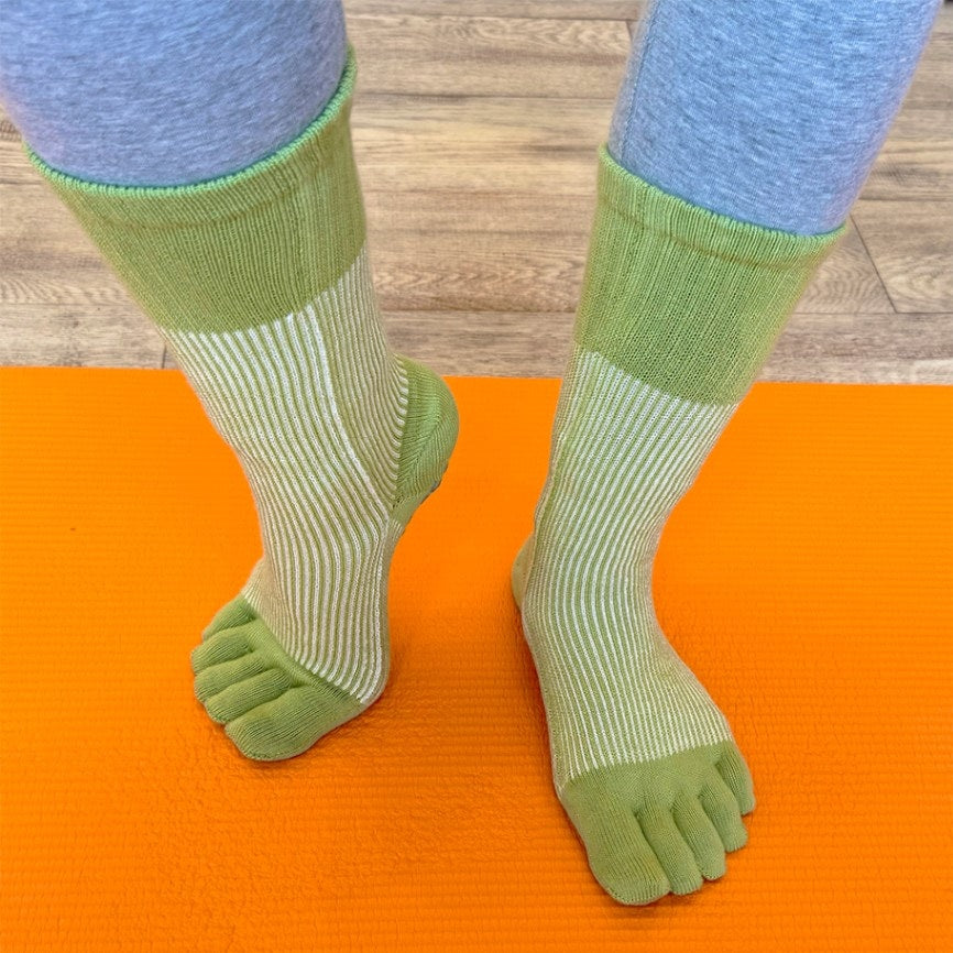 RETRO ピンストライプハイクルー