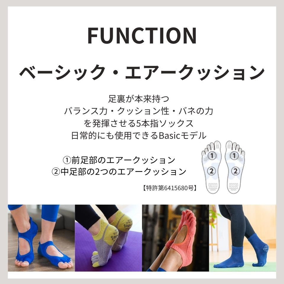 knitido ベーシック・エアークッション タイダイ染め アンクル 5本指ソックス