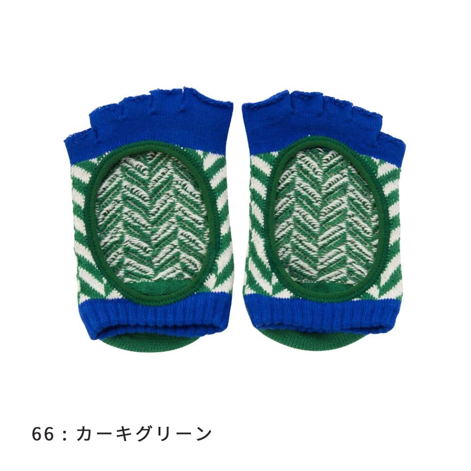 knitido コアグリップ ヘリンボーン カバー 指なし 5本指ソックス 23-25cm