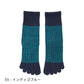 knitido コアグリップ ラメ ピンストライプ ハイクルー 5本指ソックス 23-25cm