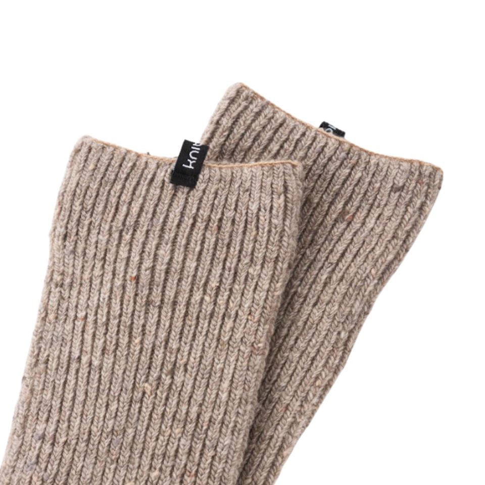 knitido ウール混 ネップ  リブ ロングトレンカ 23-25cm